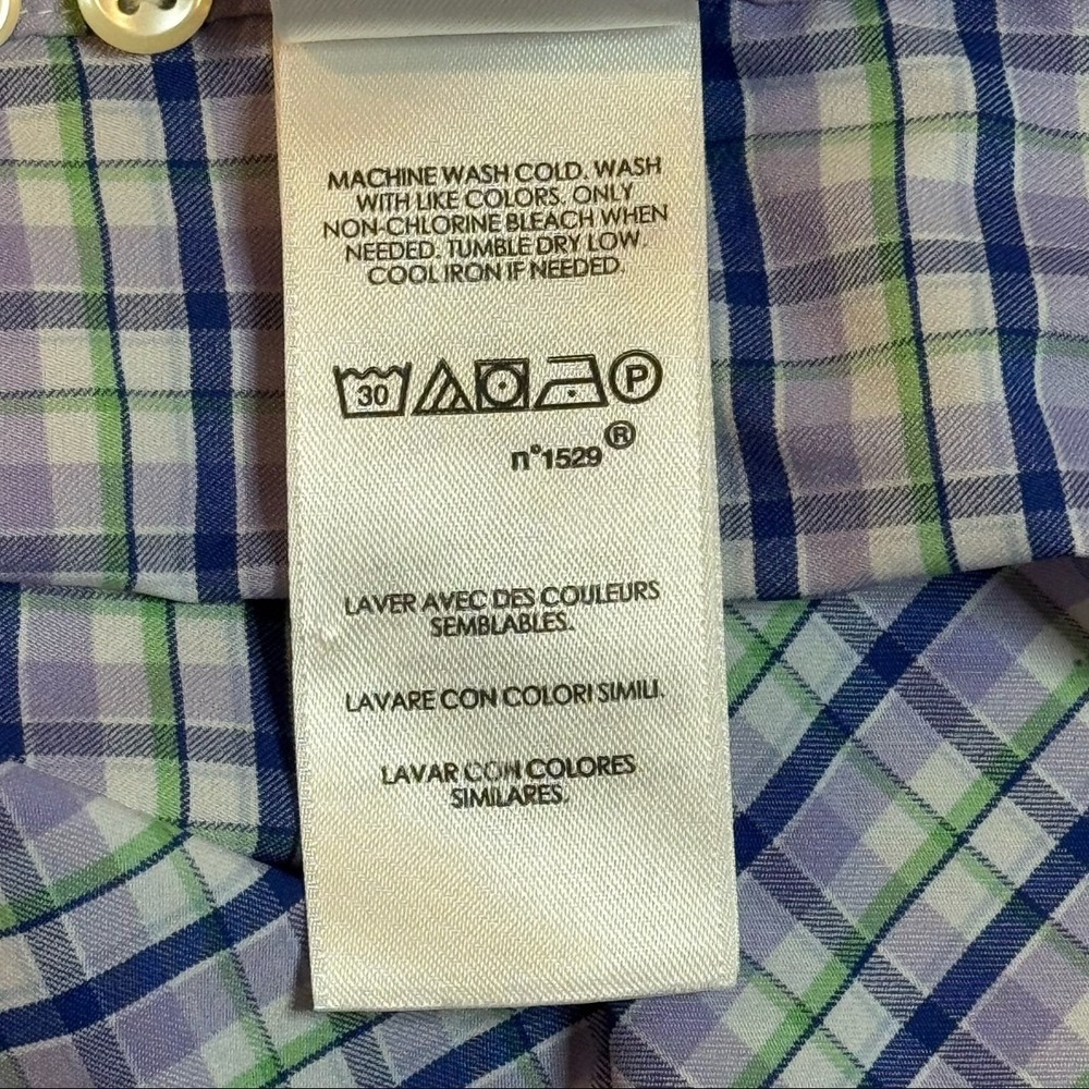 Polo Ralph Lauren Purple Check Performance Long Sleeve Button Down Shirt Men 4XB - Picture 6 of 9
